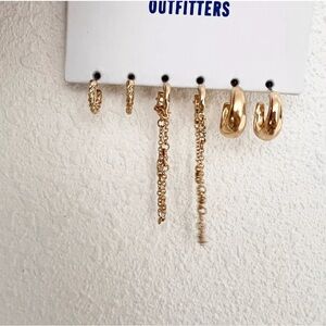 Urban Outfitters 3 Sets Gold Earrings